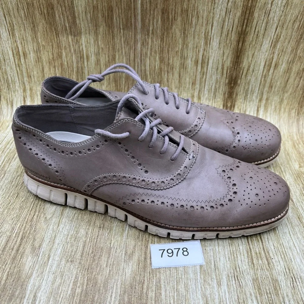 Cole Haan Zerogrand Wingtip Oxford‎ Men's 12 M Ironstone Leather Shoes C25007